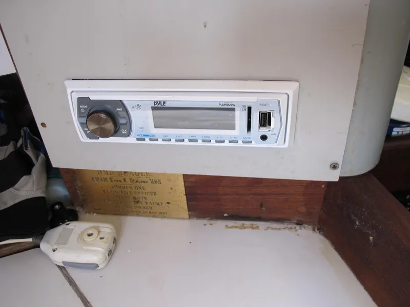 Slide: The Image of Stereo system in 1987 O'Day 322 sailboat cabin. - 22