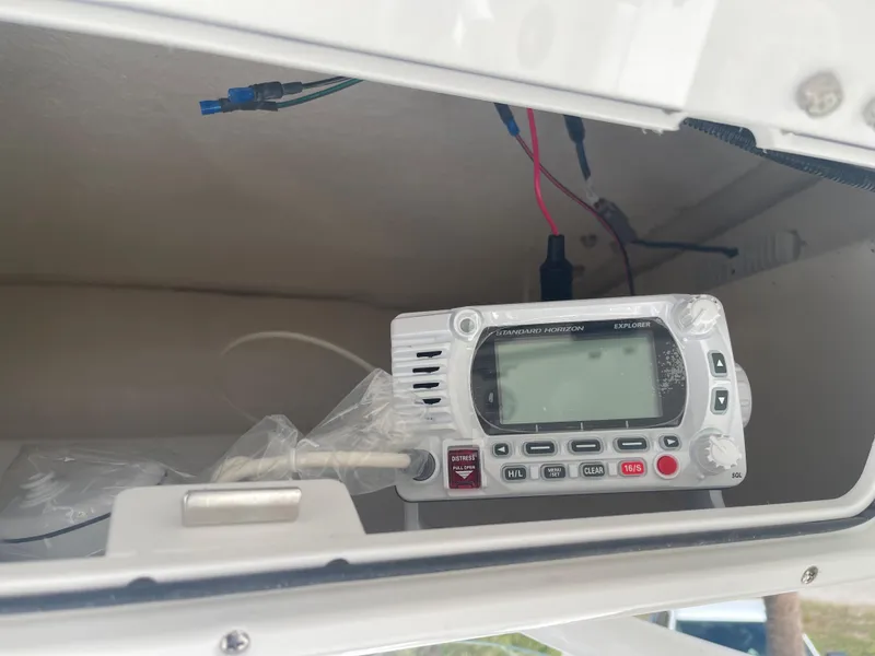 Slide: The Image of Marine radio equipment on a 2024 Sea Fox 248 Commander boat. - 6