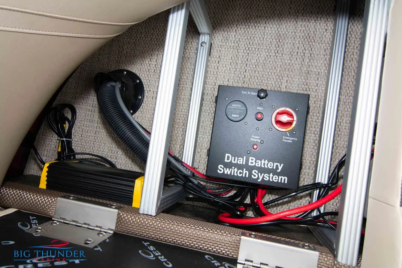 Slide: The Image of 2023 Crest Classic Platinum 240 SLC dual battery switch system. - 44