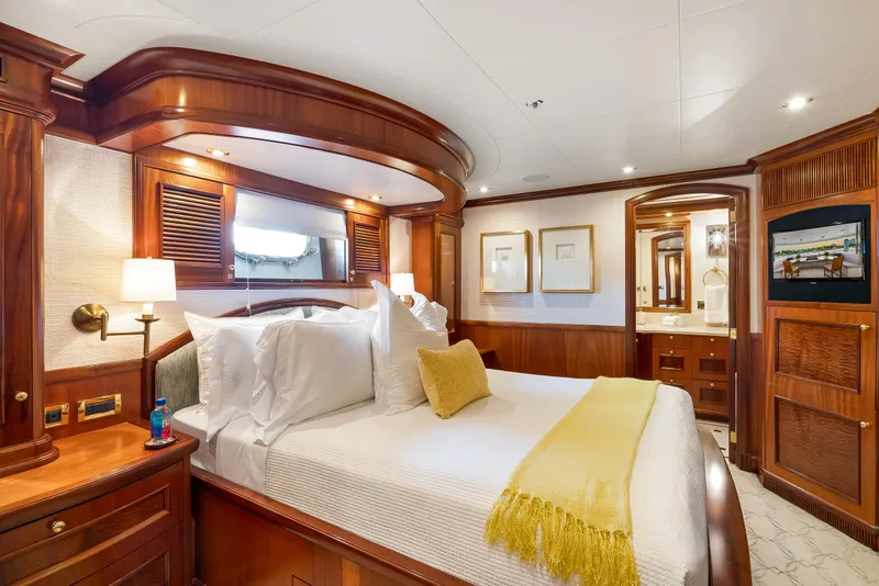 Slide: The Image of Luxurious Richmond Yachts 2004 bedroom with elegant wood finishes and cozy decor. - 18
