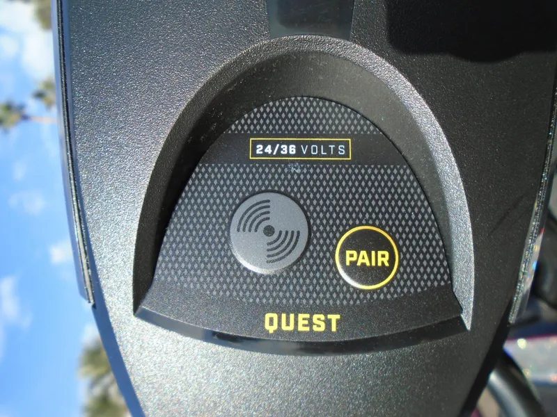 Slide: The Image of Close-up of 2024 Vexus VX20 Quest control panel with 24/36 volts and pair button. - 15