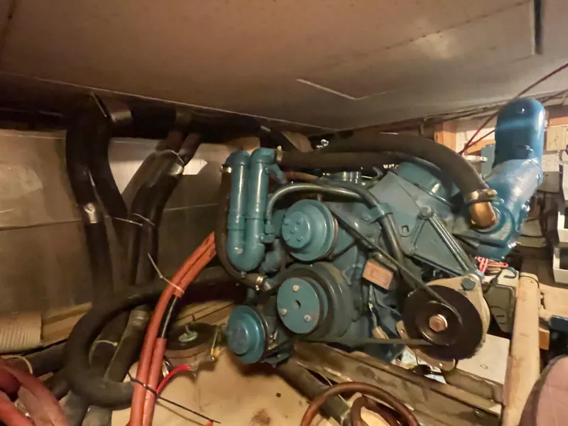 Slide: The Image of Engine room of a 1975 Uniflite Aft Cabin boat. - 34