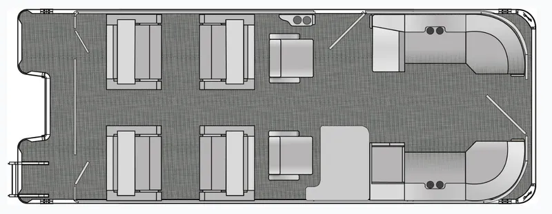 Slide: The Image of 2024 Bentley Pontoons Legacy 223 QSB floor plan with seating layout. - 31
