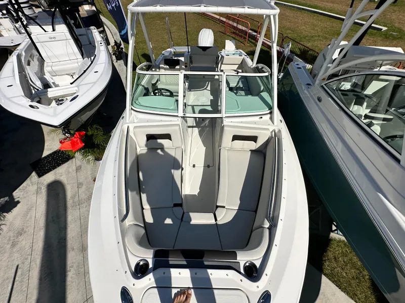 Slide: The Image of 2024 Sailfish 226 DC boat with spacious seating and modern design. - 3