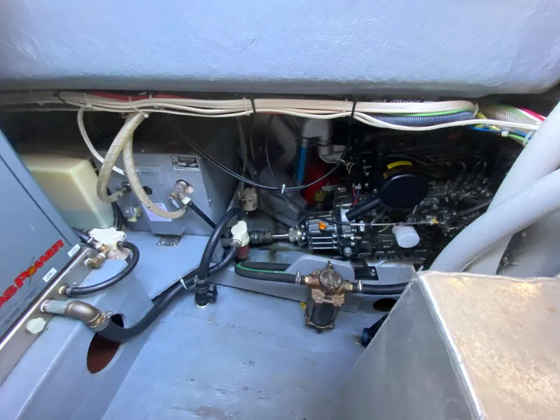 Slide: The Image of Engine compartment of a 2014 Com-Pac 27 sailboat. - 10