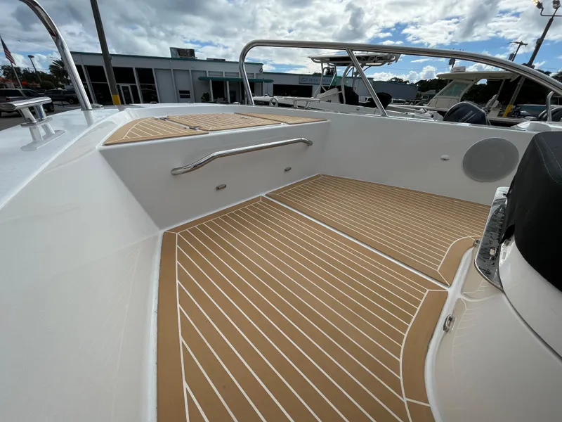 Slide: The Image of 2024 Nimbus Commuter 9 #136 boat deck with teak flooring. - 13