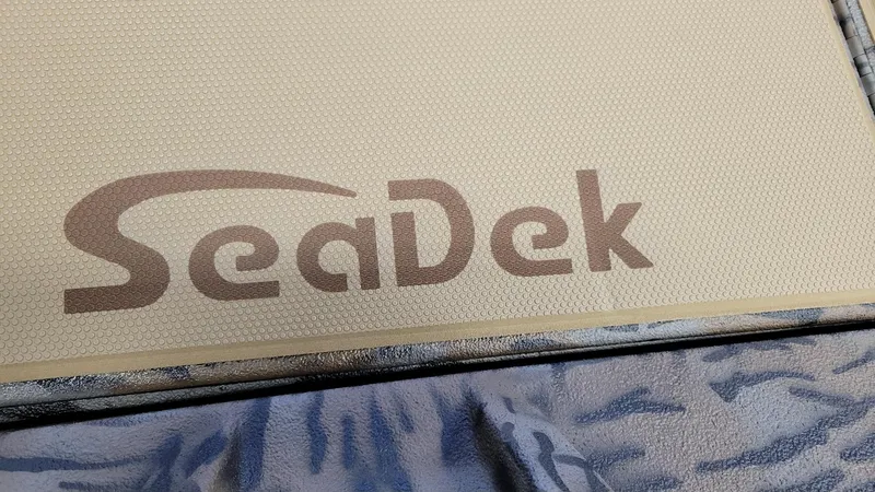 Slide: The Image of SeaDek flooring on 2025 Xpress H18 Bass boat with Yamaha Vmax 115. - 14