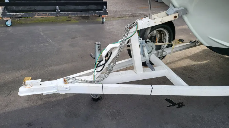 Slide: The Image of Trailer hitch of a 1968 Boston Whaler 16 Sakonnet boat. - 21