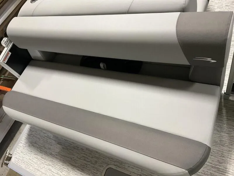 Slide: The Image of Bennington 188 SLJ boat seat, gray upholstery, 2026 model, sleek design. - 29