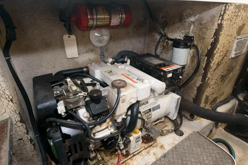 Slide: The Image of 2002 Formula 31 PC engine compartment with Kohler power system. - 14