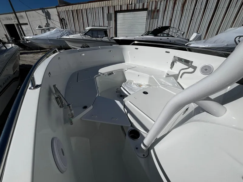 Slide: The Image of 2024 Jeanneau Leader 7.5 CC Series 3 boat interior, spacious seating and storage. - 31