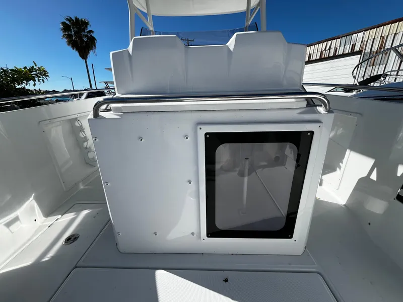 Slide: The Image of 2024 Jeanneau Leader 7.5 CC Series 3 boat interior with storage compartment. - 33