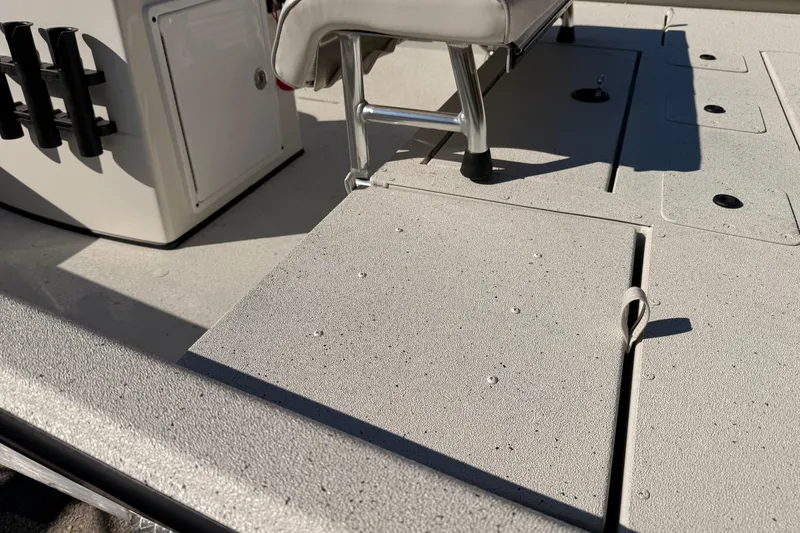 Slide: The Image of 2026 Ranger RB190 boat interior with seating and storage compartments. - 11