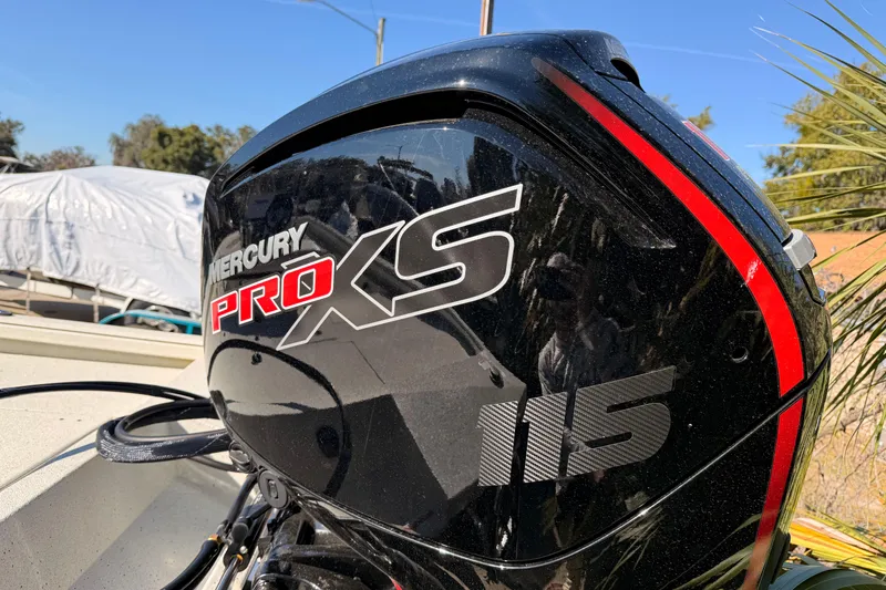 Slide: The Image of Mercury Pro XS 115 outboard motor on 2026 Ranger RB190 boat. - 13
