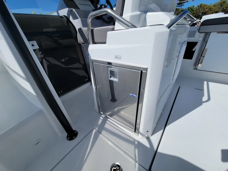 Slide: The Image of 2024 Jeanneau Leader WA 7.5 boat interior, featuring sleek design and modern amenities. - 11