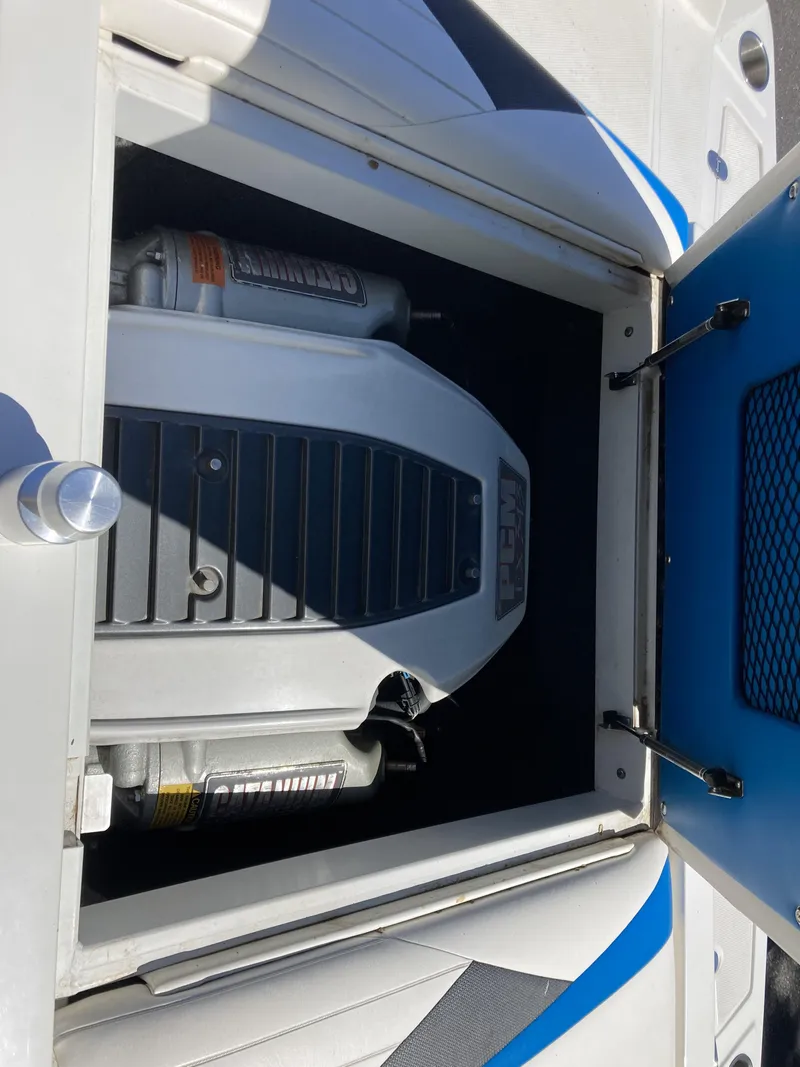 Slide: The Image of 2011 Tigé RZ2 boat engine compartment with PCM engine. - 3