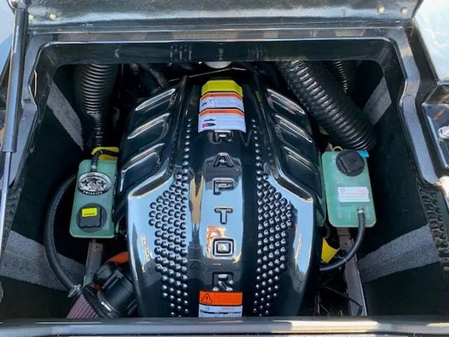 Slide: The Image of 2024 Supra SV 550 engine compartment with Raptor branding. - 15