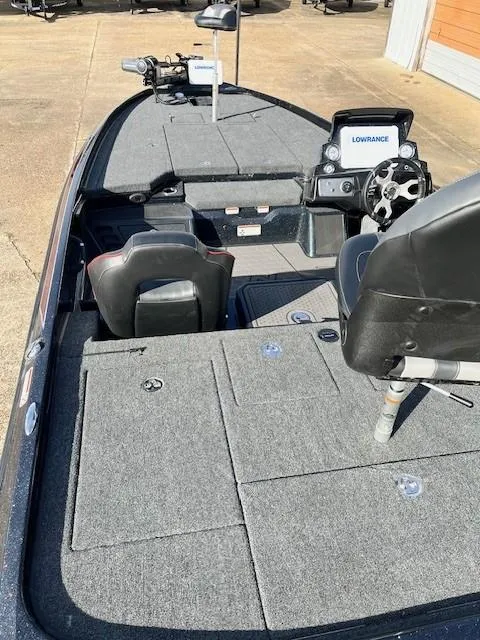Slide: The Image of 2024 Nitro Z21 XL Pro fishing boat with spacious deck and advanced navigation system. - 5