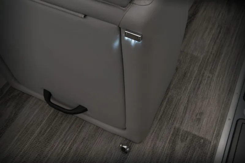 Slide: The Image of 2024 Ranger Reata 243C interior detail with LED lighting and modern flooring. - 47