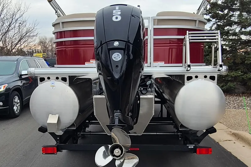 Slide: The Image of 2024 Sun Tracker Party Barge 22 XP3 pontoon boat with 150 HP engine. - 7