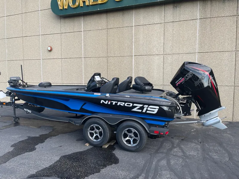 The Image of 2024 Nitro Z19 Pro boat with trailer, parked outdoors. - 0