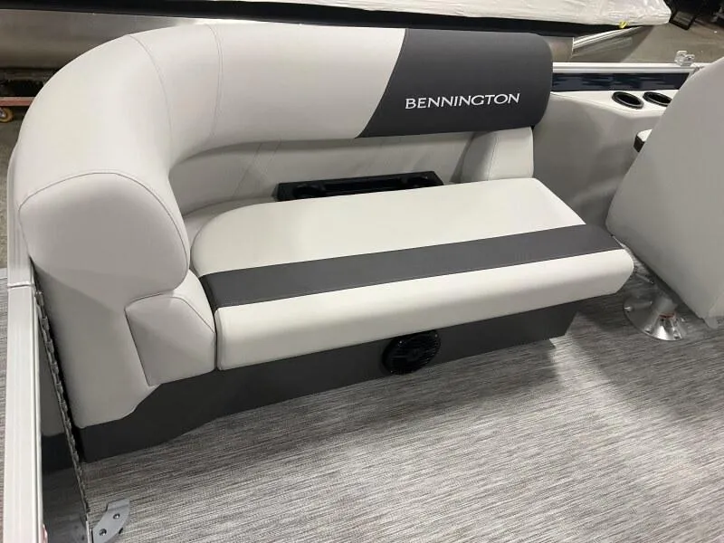 Slide: The Image of 2025 Bennington 20 SSR Quad Bench, luxurious seating detail. - 3