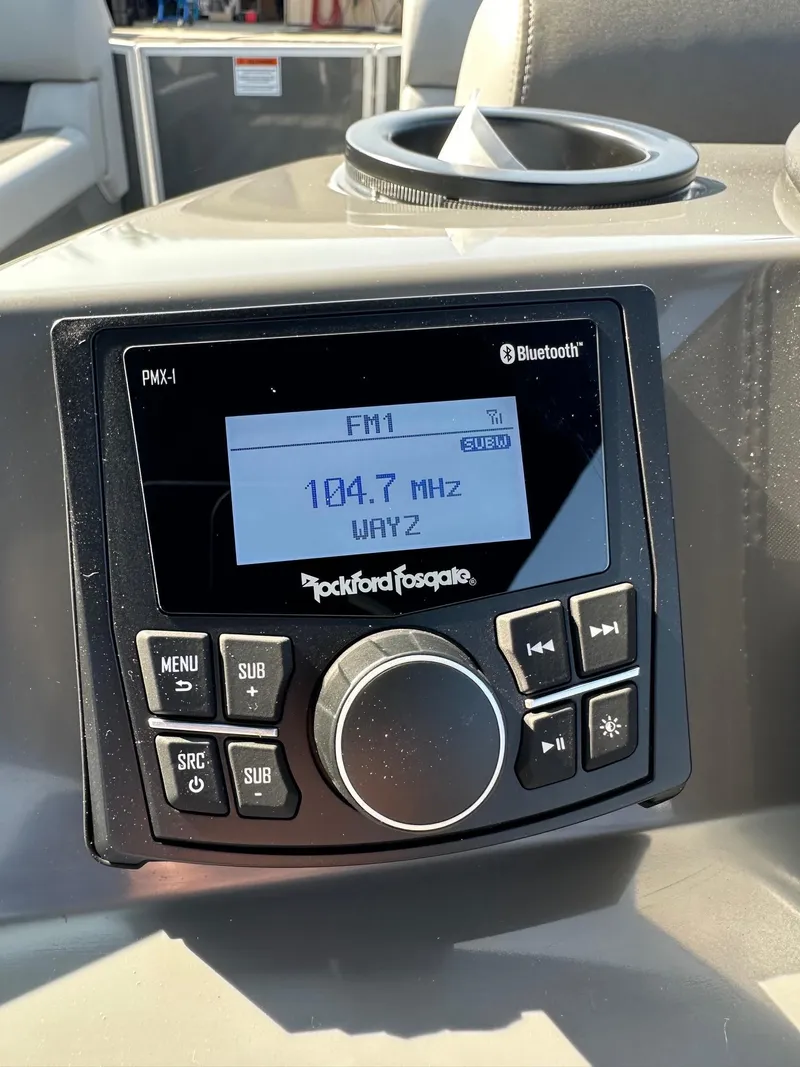 Slide: The Image of Rockford Fosgate PMX-1 stereo system in 2025 Bennington 188 SL Family boat. - 14