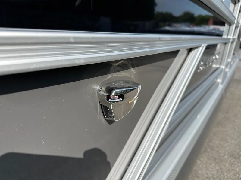 Slide: The Image of 2025 Bennington 188 SL Family boat detail with sleek metallic finish. - 4