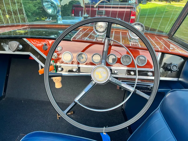 Slide: The Image of 1966 Century Arabian dashboard with classic steering wheel and vintage gauges. - 12