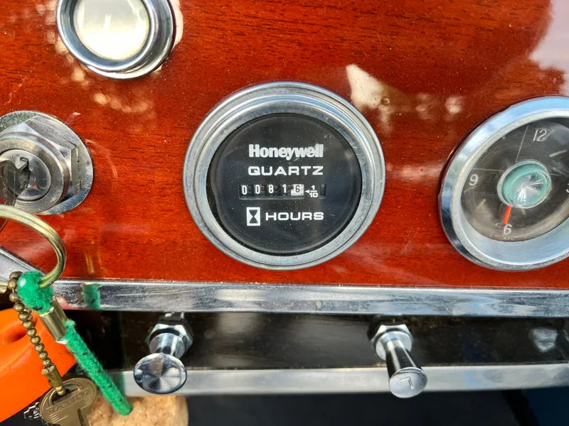 Slide: The Image of 1966 Century Arabian dashboard with Honeywell quartz hour meter and vintage gauges. - 13
