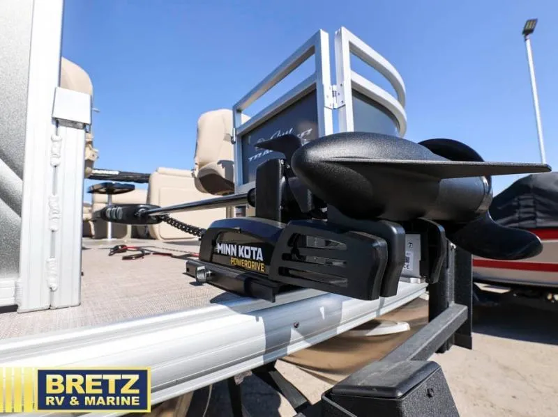 Slide: The Image of 2024 Fishin' Barge 22 XP3 with Minn Kota PowerDrive motor at Bretz RV & Marine. - 22