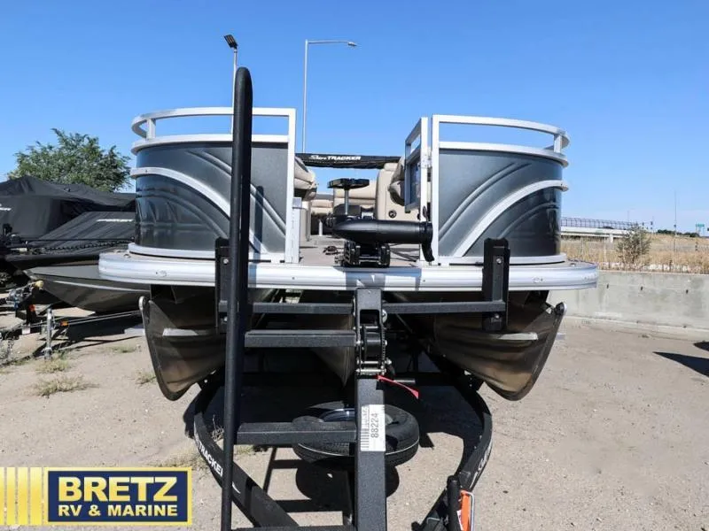 Slide: The Image of 2024 Fishin' Barge 22 XP3 pontoon boat on trailer at Bretz RV & Marine. - 4