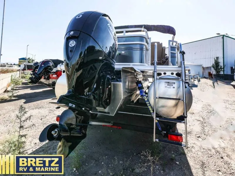 Slide: The Image of 2024 Fishin' Barge 22 XP3 pontoon boat with Mercury outboard motor at Bretz RV & Marine. - 6