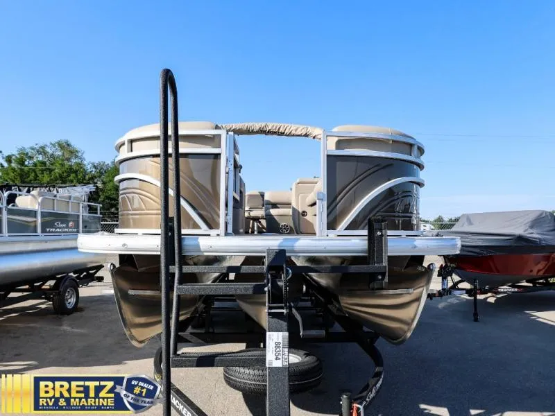 Slide: The Image of 2024 Sportfish 22 XP3 pontoon boat on trailer at Bretz RV & Marine. - 7
