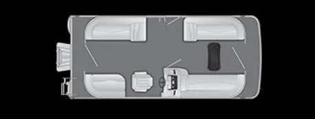 Slide: The Image of 2024 Bennington 20 SSR Quad Bench layout, featuring spacious seating and modern design. - 12