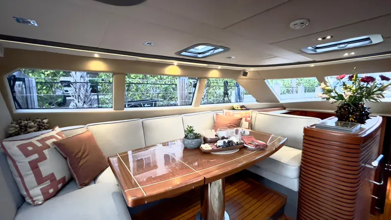 Slide: The Image of Luxurious interior of 2011 Alia Yachts Warwick 82 LK with elegant dining area. - 18