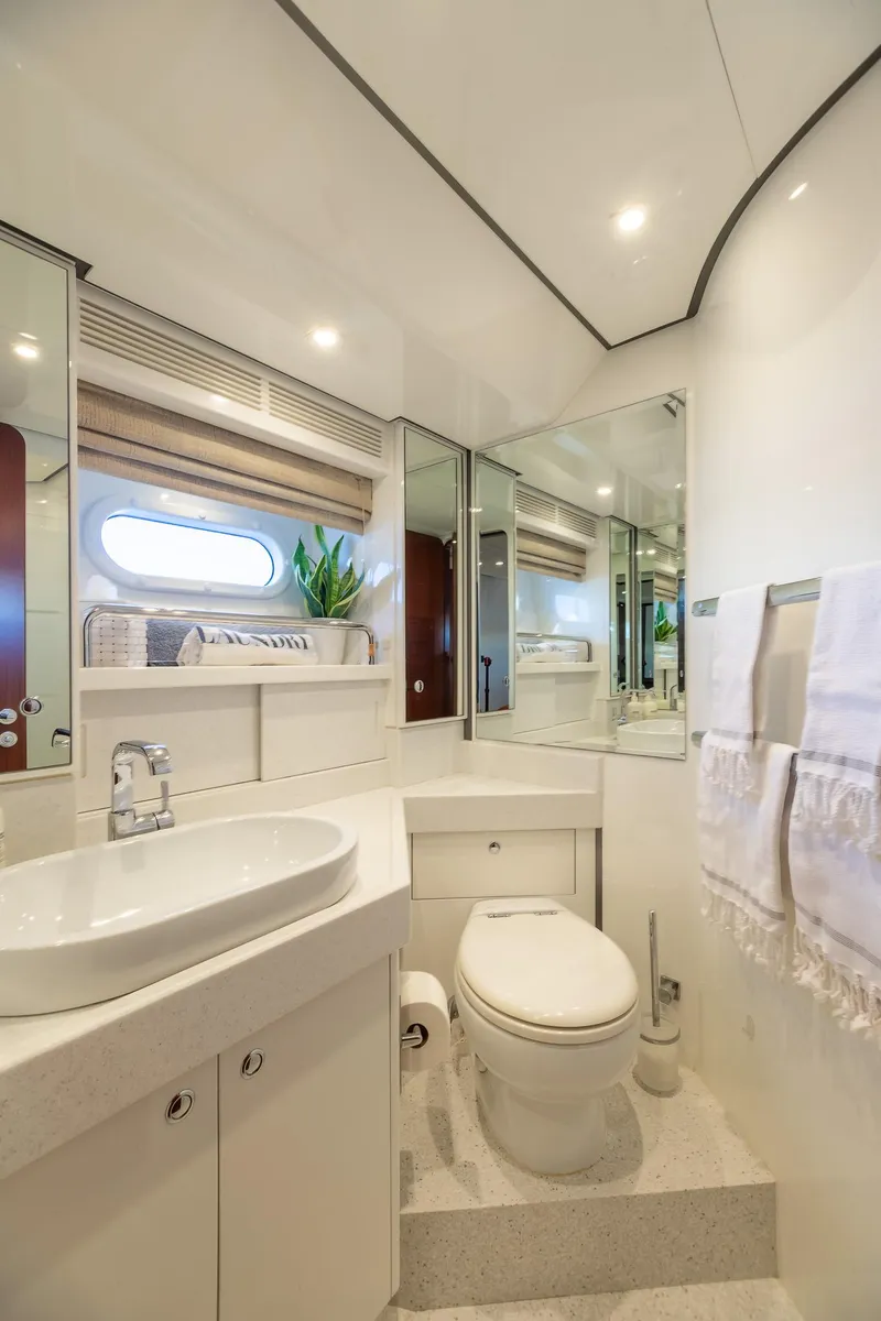 Slide: The Image of Luxurious bathroom on the 2011 Alia Yachts Warwick 82 LK, featuring modern fixtures and elegant design. - 40