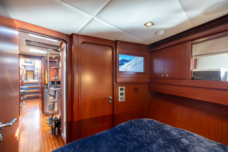 Slide: The Image of Luxurious interior of 2011 Alia Yachts Warwick 82 LK with wooden finishes. - 45