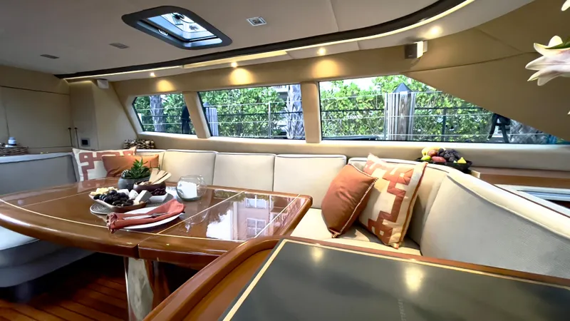 Slide: The Image of Luxurious interior of 2011 Alia Yachts Warwick 82 LK with elegant dining area. - 19