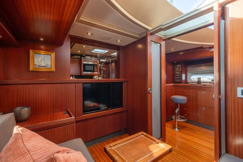 Slide: The Image of Luxurious interior of 2011 Alia Yachts Warwick 82 LK with wooden finishes and modern amenities. - 25