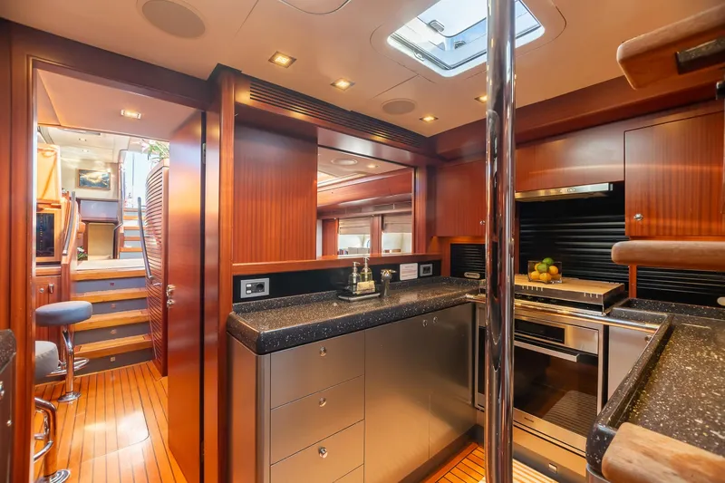 Slide: The Image of Luxurious kitchen interior of 2011 Alia Yachts Warwick 82 LK with modern appliances. - 28