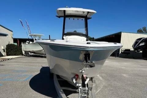 Slide: The Image of 2024 Sea Fox 268 Commander boat on trailer in marina. - 10
