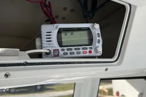 Slide: The Image of 2024 Sea Fox 268 Commander boat radio equipment in cabin. - 13
