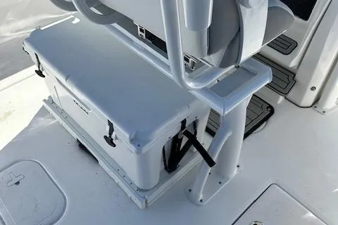 Slide: The Image of 2024 Sea Fox 268 Commander boat interior with cooler storage. - 15