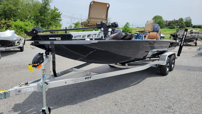 Slide: The Image of 2025 Xpress H20C Crappie boat with Yamaha Vmax 175, on trailer, in stock. - 3