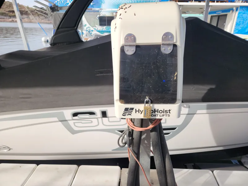 Slide: The Image of HydroHoist boat lift control on a 2008 Sumerset Houseboat 20' x 100'. - 34