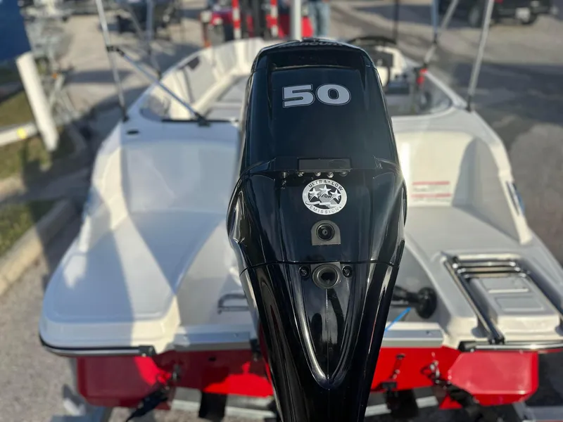 Slide: The Image of 2024 Bayliner Element M15 boat with 50 HP outboard motor. - 5