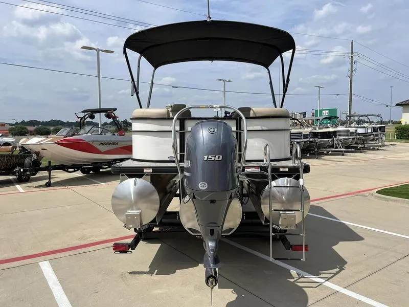 Slide: The Image of 2023 Godfrey Sweetwater 2286SB pontoon boat with Yamaha 150 outboard motor. - 6