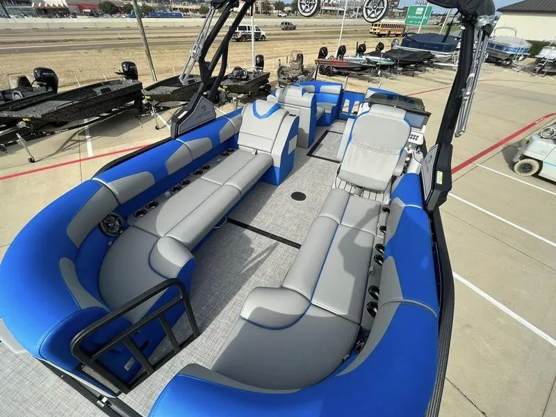 Slide: The Image of 2023 Montara Surf Boss boat with spacious seating and modern design. - 15