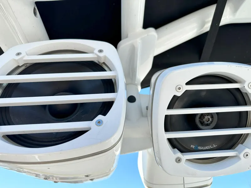 Slide: The Image of Close-up of Centurion FS44 2016 boat speakers. - 16